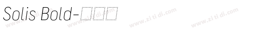 Solis Bold字体转换
